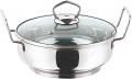 Vinod Cookware Induction Friendly Kadai With Lid Silver 20cm 1.7 Litres 
